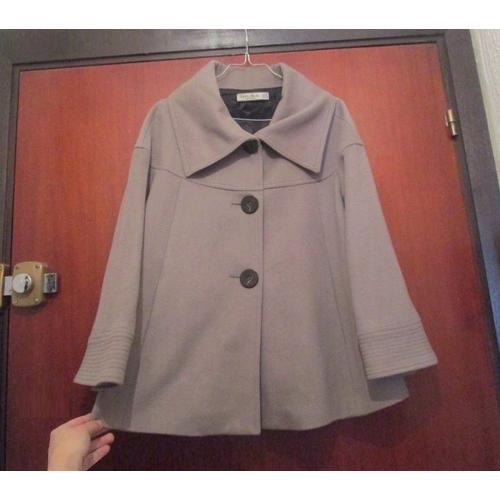 Manteau gris chiné femme pas cher sale